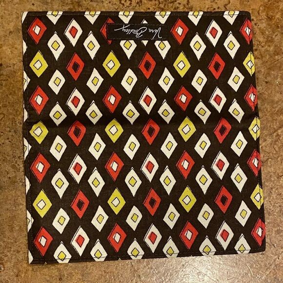 Vera Bradley‎ Brown Diamond Puccini Cotton Print check book slip cover - Picture 2 of 4